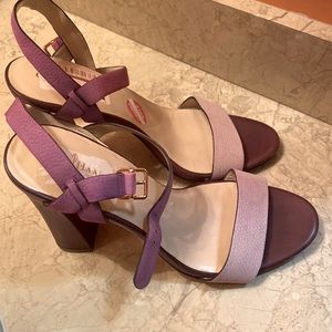 Never Worn -COLE HAAN Nike Strappy Purple Chunky Heel Sandals